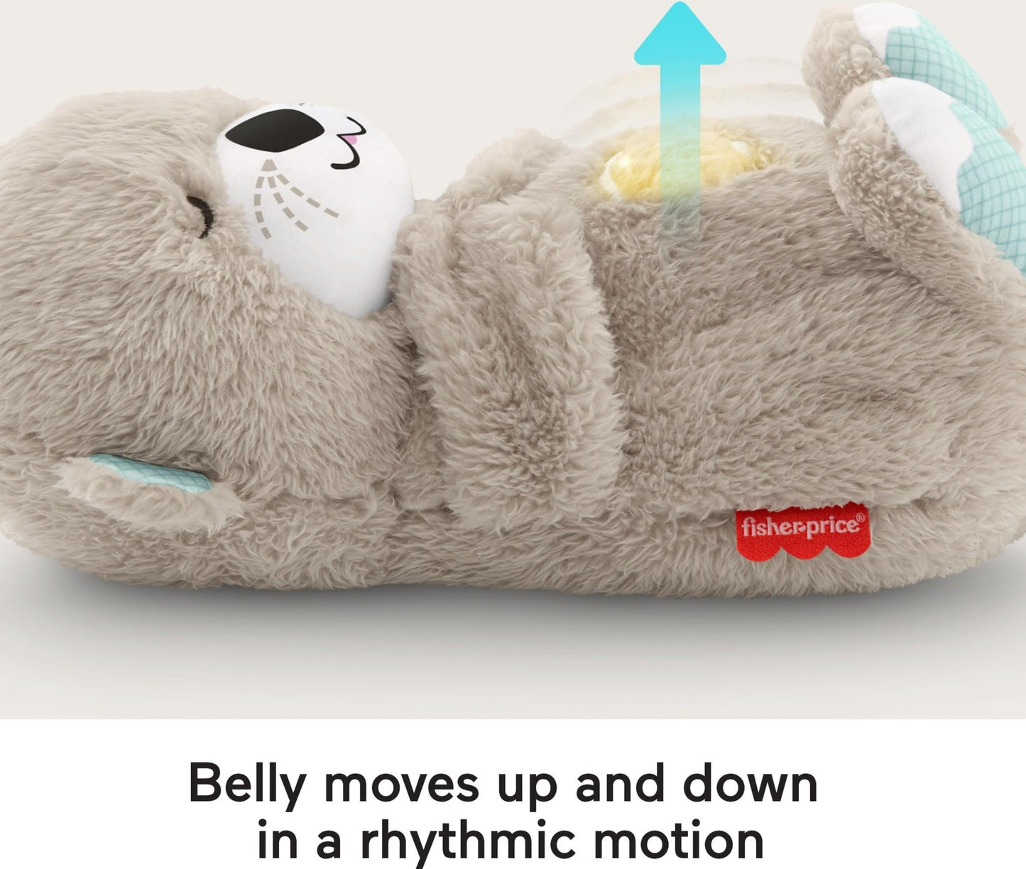 Fisher-Price Schlummer Otter – Kuscheltier mit Musik & Atembewegung für Babys